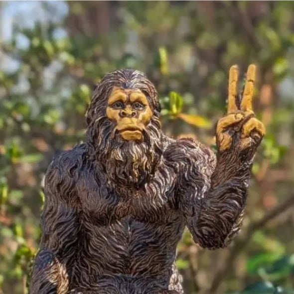 Bigfoot Peace Sign Statue