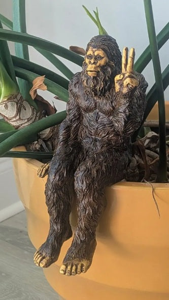 Bigfoot Peace Sign Statue